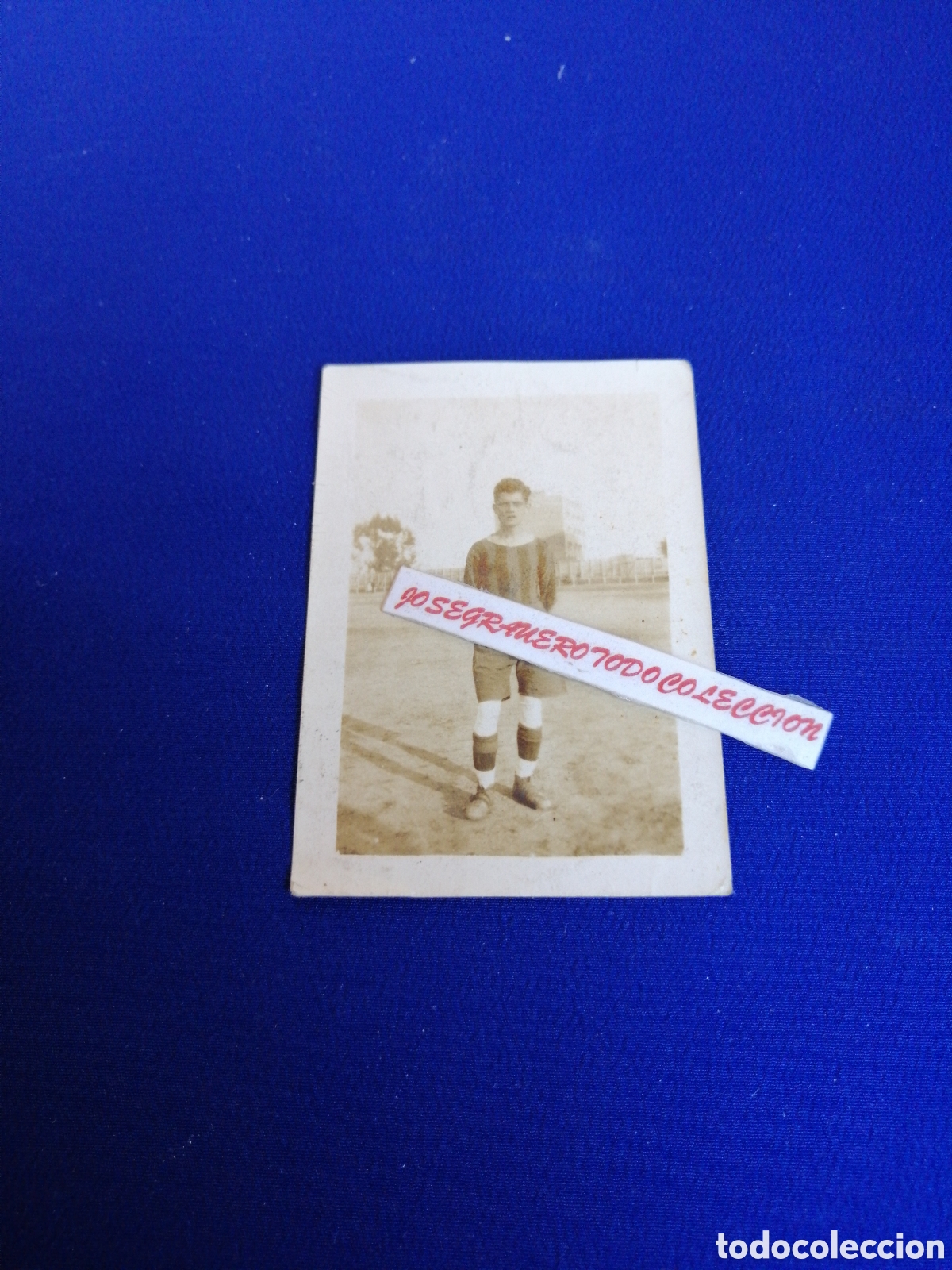 Fotograf&iacute;a antigua: JUGADOR BLAUGRANA FOTOGRAF&Iacute;A ANTIGUA