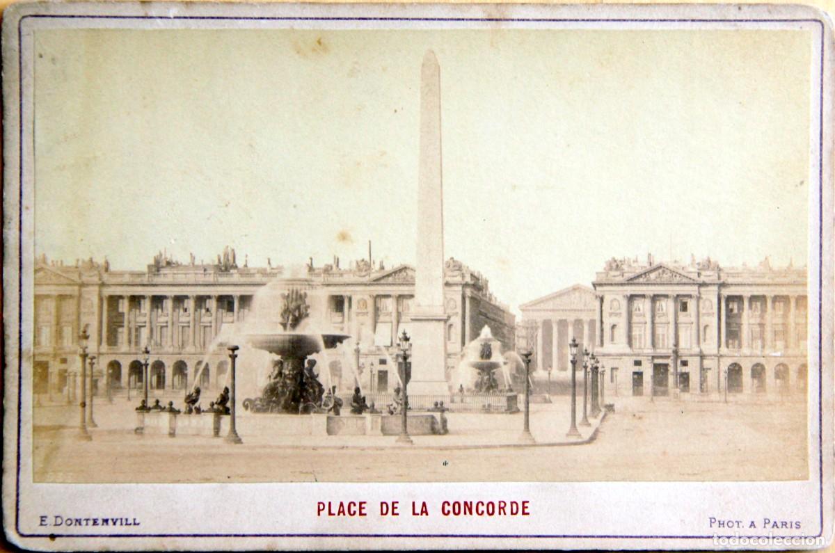 Fotografia antica: PARIS, PLACE DE LA CONCORDE: FOTOGRAFIA E.DONTENVILL 1900 - 10,5 x 16,5 cm