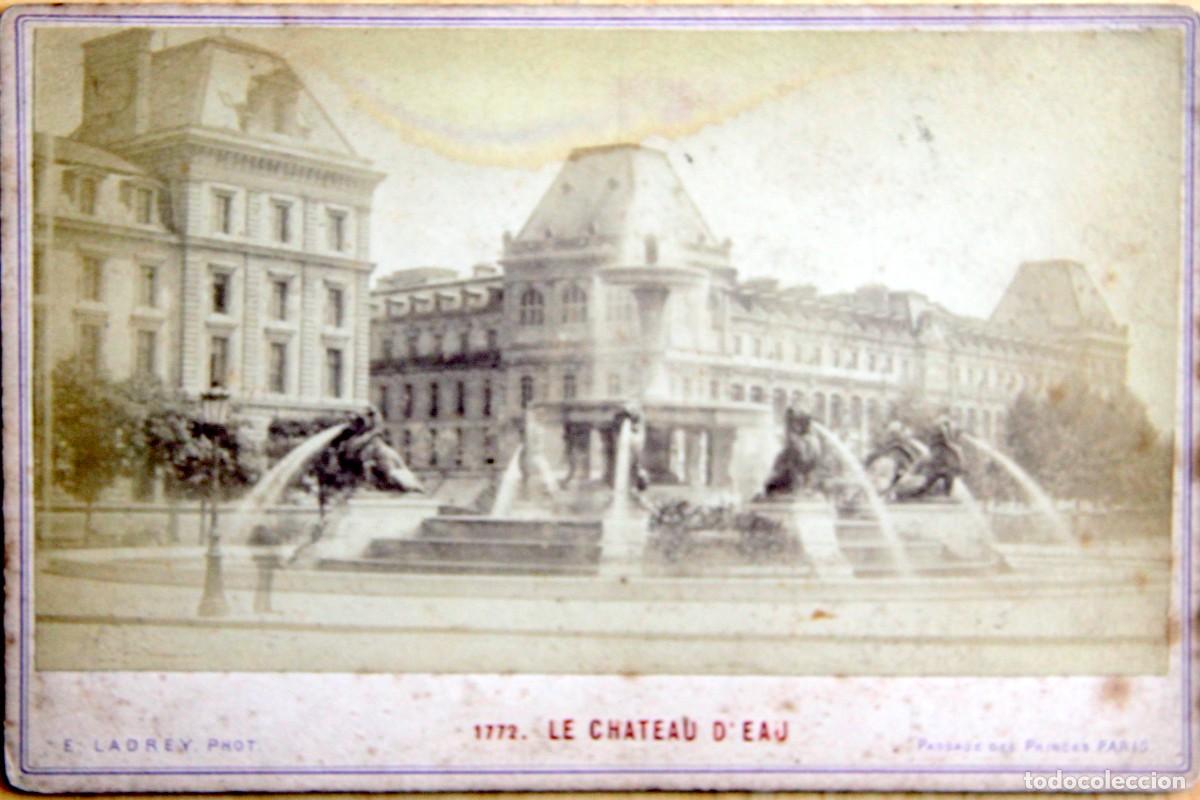 Fotografia antica: PARIS, LE CHATEAU D'EAU: FOTOGRAFIA E.LADREY 1900 - 10,5 x 16,5 cm
