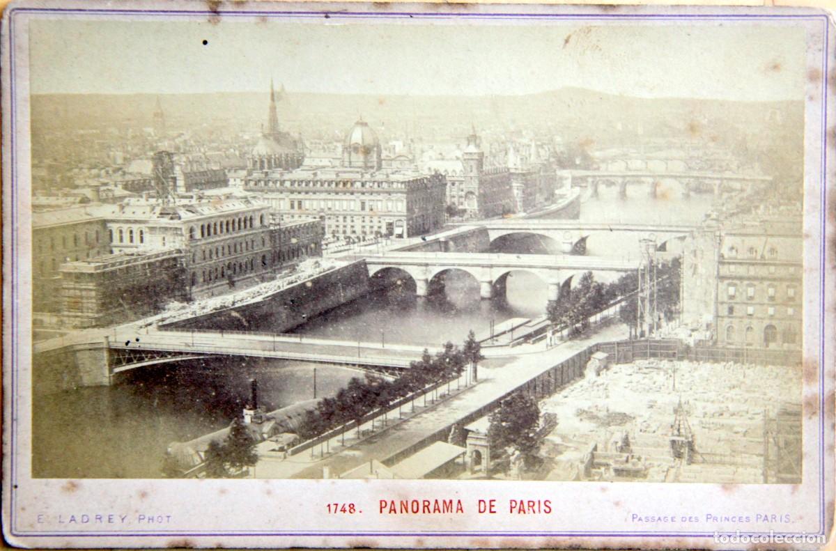 Fotografia antica: PARIS, PANORAMA: FOTOGRAFIA E.LADREY 1900 - 10,5 x 16,5 cm