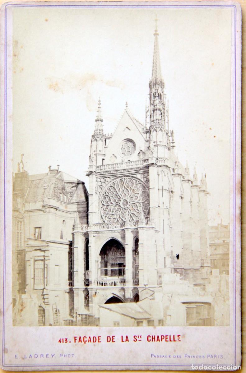 Fotografia antica: PARIS, LA SANTE CHAPELLE: FOTOGRAFIA E.LADREY 1900 - 10,5 x 16,5 cm