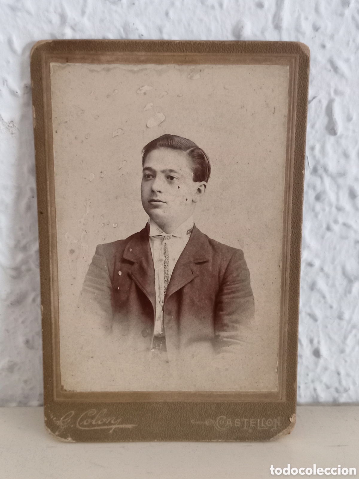 Fotografia antica: CASTELLON. Foto Estudio Fot&oacute;grafo German Colon. H. 1890. 12,5 x 8 ctms