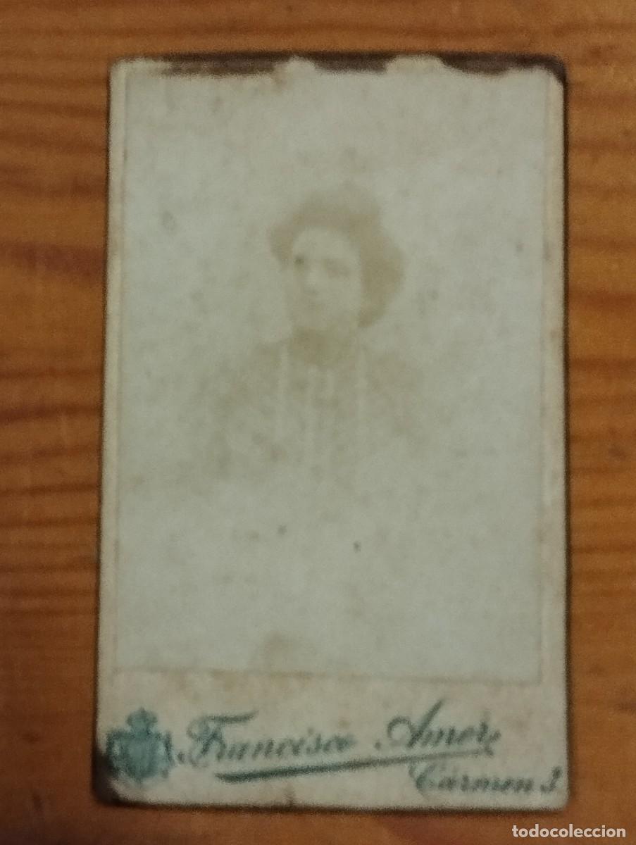 Antique Photography: FOTO ALBUMINA TARJETA DE VISITA. FOT. FRANCISCO AMER.