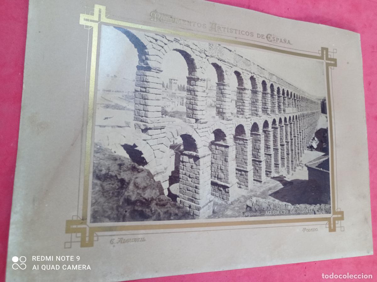 Antique Photography: ALB&Uacute;MINA. ACUEDUCTO DE SEGOVIA. C. ALGUACIL. SERIE MONUMENTOS ARTISTICOS DE ESPA&Ntilde;A. 24 X 33