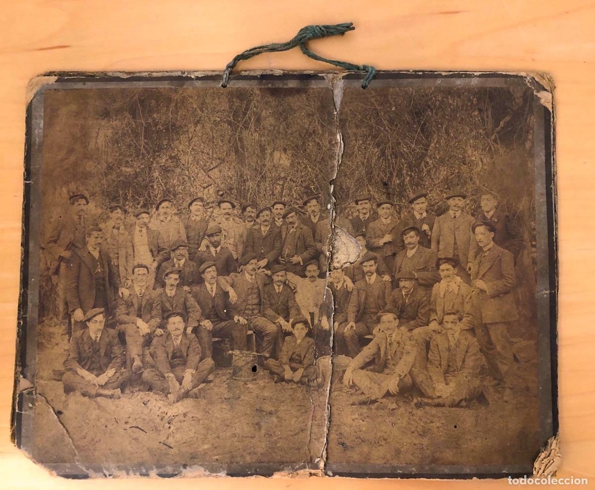 Fotografia antica: FOTO REUNION DE NACIONALISTAS VASCOS. C. 1890. ANTERIOR A CREACION DE PNV. MUY RARA