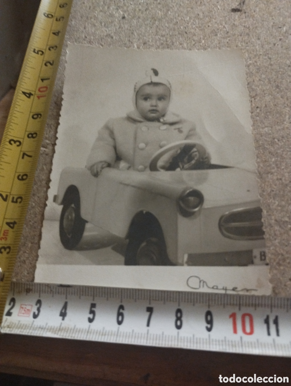 Antique Photography: Ni&ntilde;o de 3 a&ntilde;os con un coche a&ntilde;os 30
