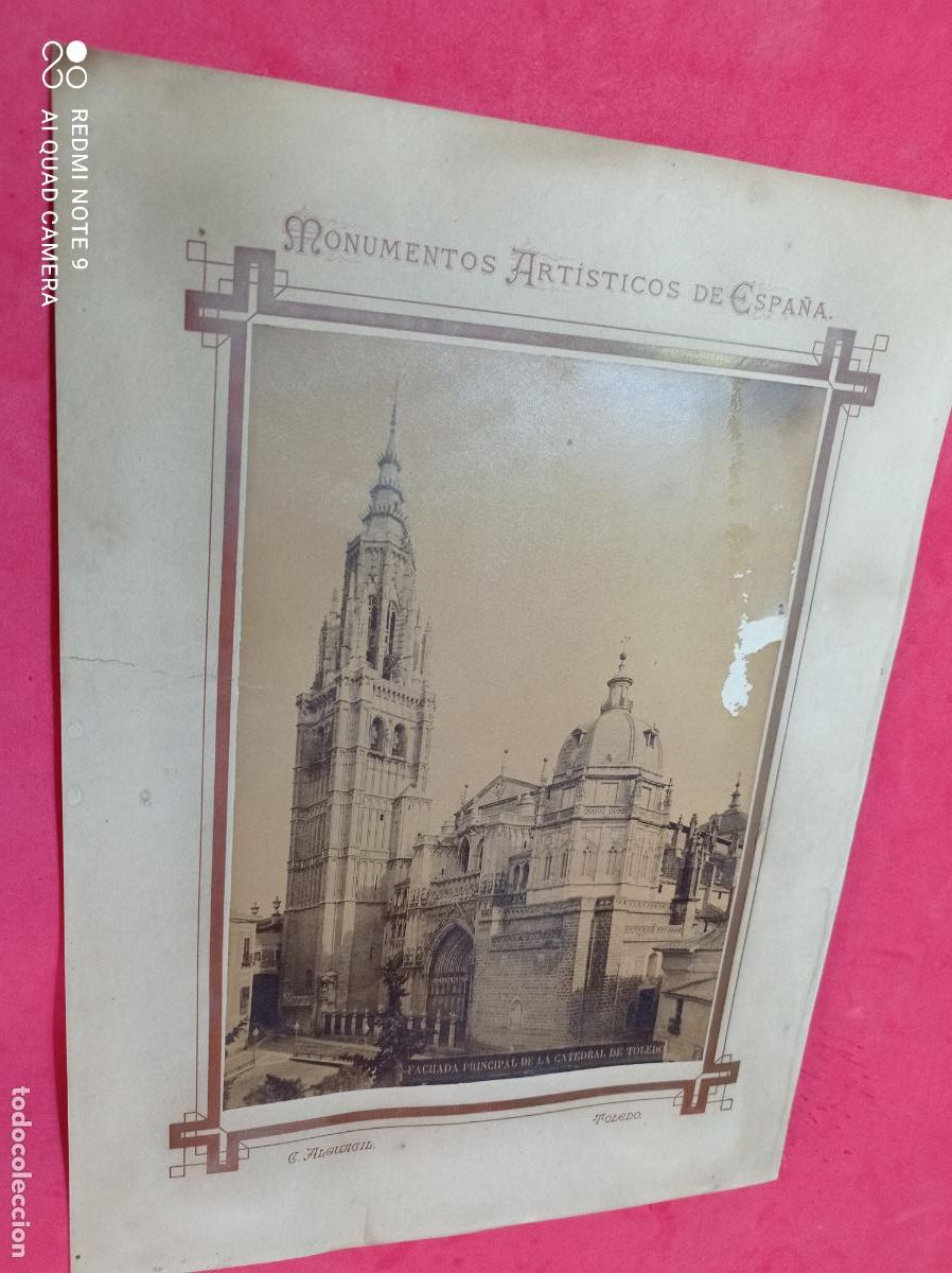 Antique Photography: ALB&Uacute;MINA. FACHADA PRINCIPAL DE LA CATEDRAL DE TOLEDO. C. ALGUACIL. SERIE MONUMENTOS ARTISTICOS DE