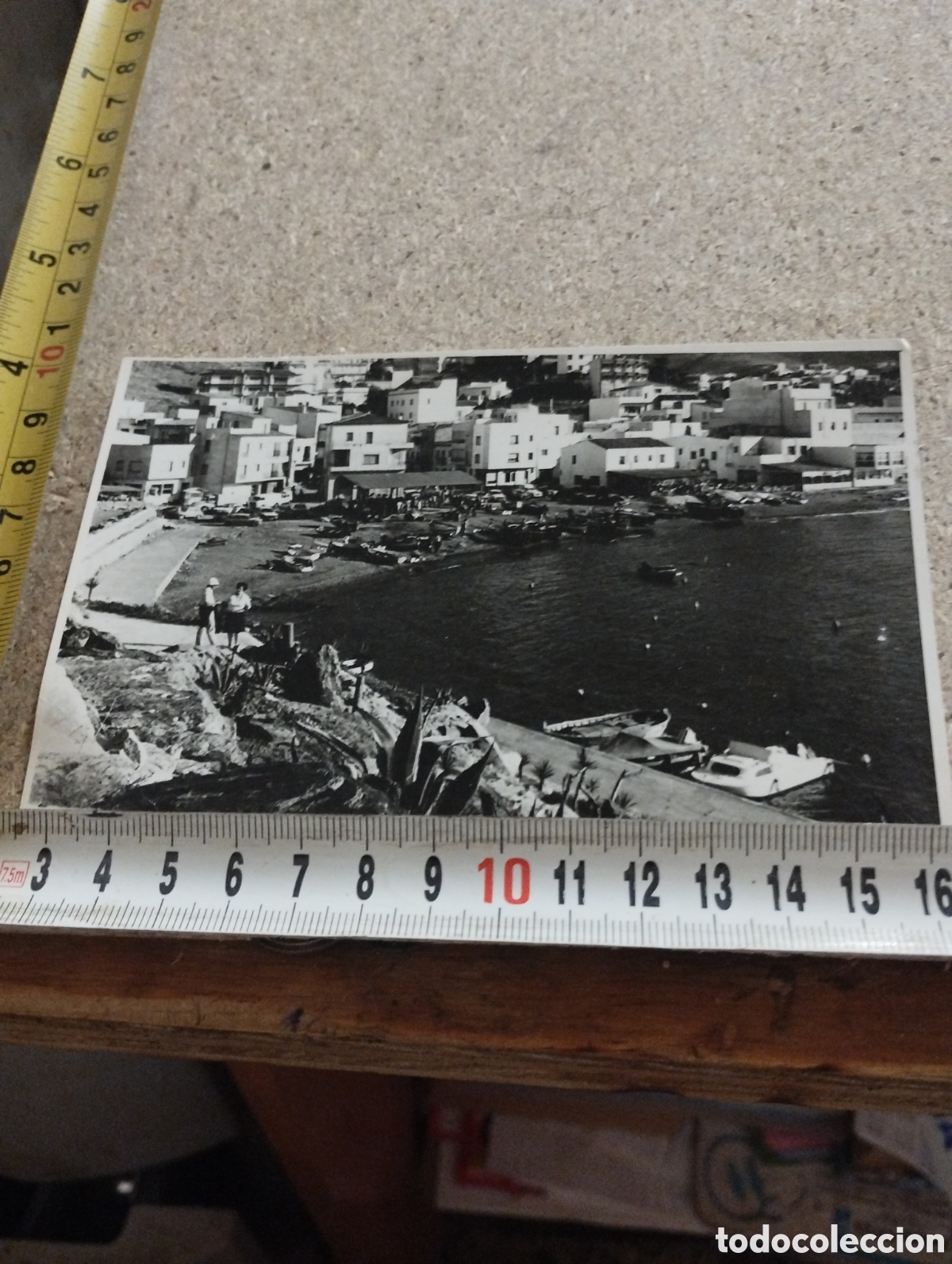Fotografia antica: Fotograf&iacute;a antigua de un puerto de Gerona