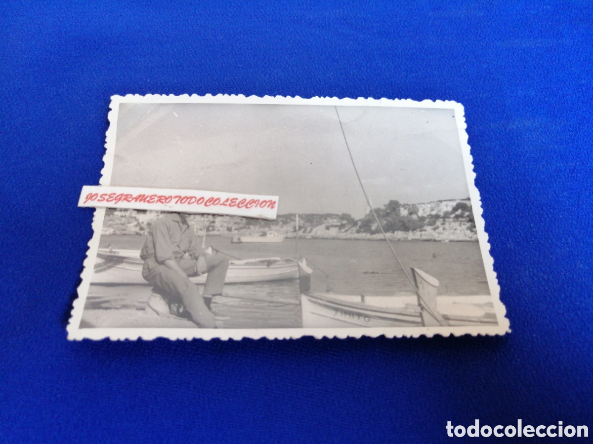Antique Photography: MODELO POSANDO EN EL PUERTO BARCA -TINITO- FOTOGRAF&Iacute;A ANTIGUA SIGLO PASADO