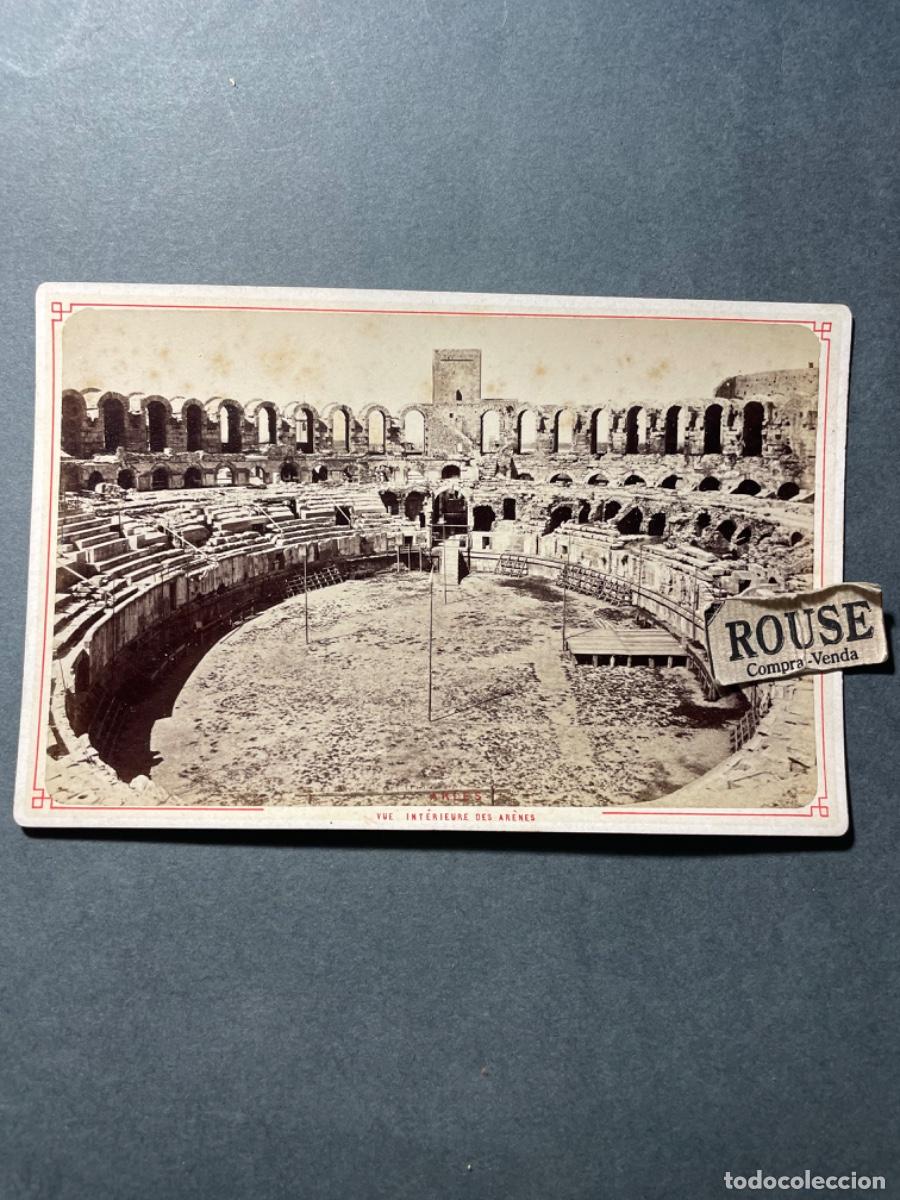 Antique Photography: ANTIGUA FOTOGRAFIA (ALBUMINA) S.XIX - FRANCIA ( ARLES ) VUE INTERIEURE DES AR&Egrave;NES 1882 ALB&Uacute;MINA MONT