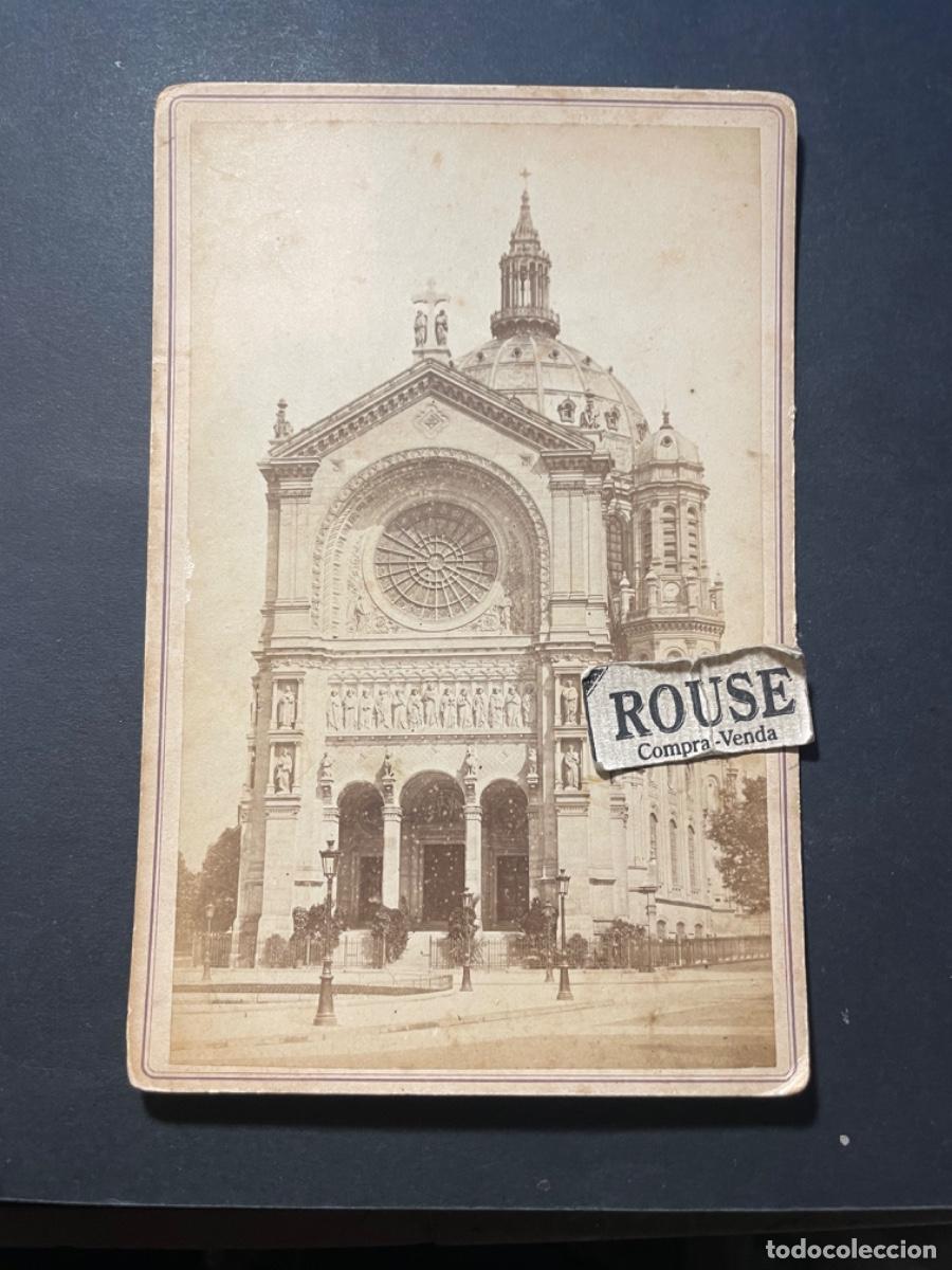 Fotografia antica: ANTIGUA FOTOGRAFIA (ALBUMINA) S.XIX - EGLIS&Eacute; ST. AUGUSTIN - PARIS - ALB&Uacute;MINA MONTADA SOBRE CARTULINA
