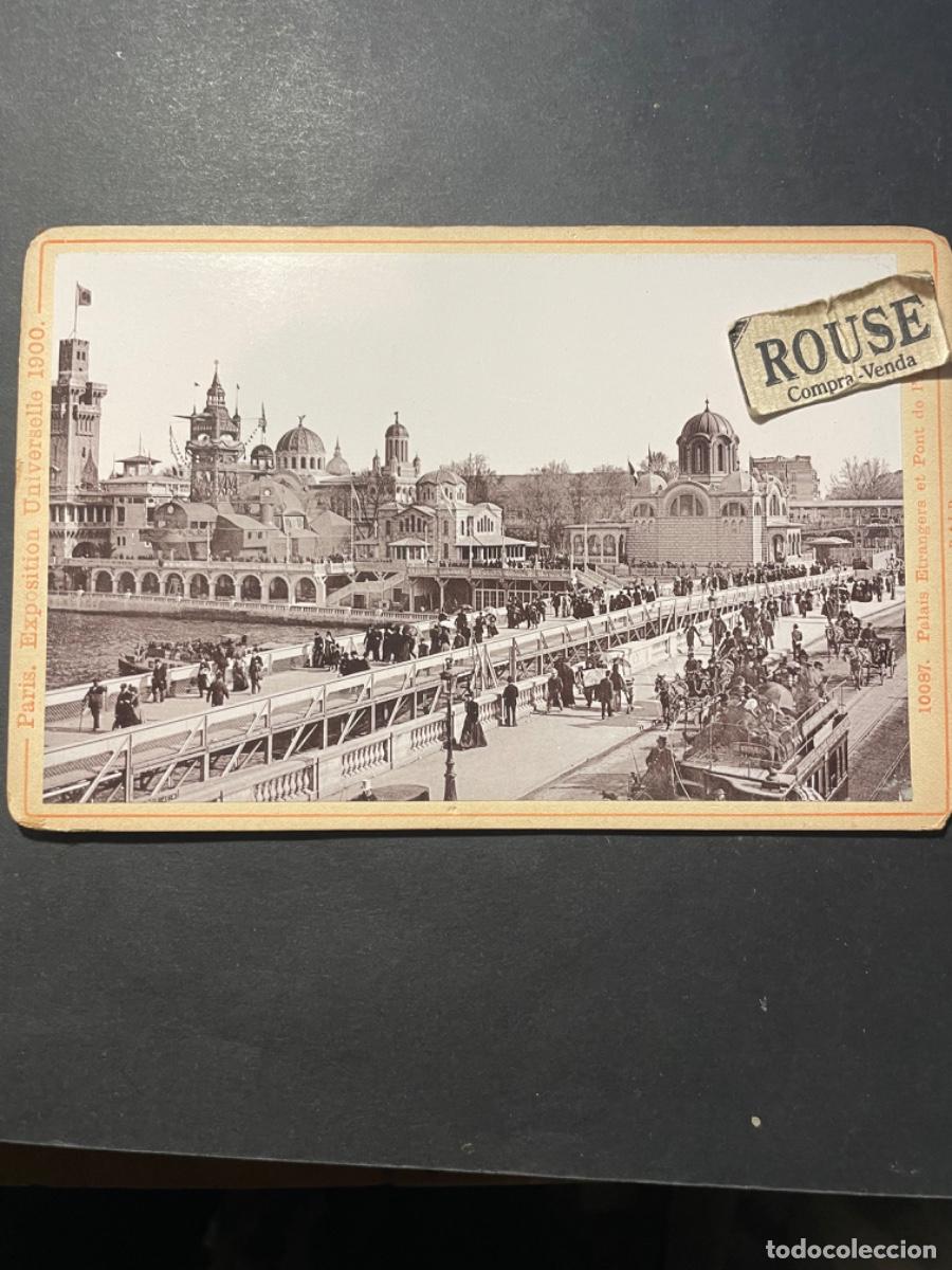 Fotografia antica: ANTIGUA FOTOGRAFIA (ALBUMINA) S.XIX- PARIS EXPOSICITION UNIVERSELLE 1900 ALB&Uacute;MINA MONTADA SOBRE
