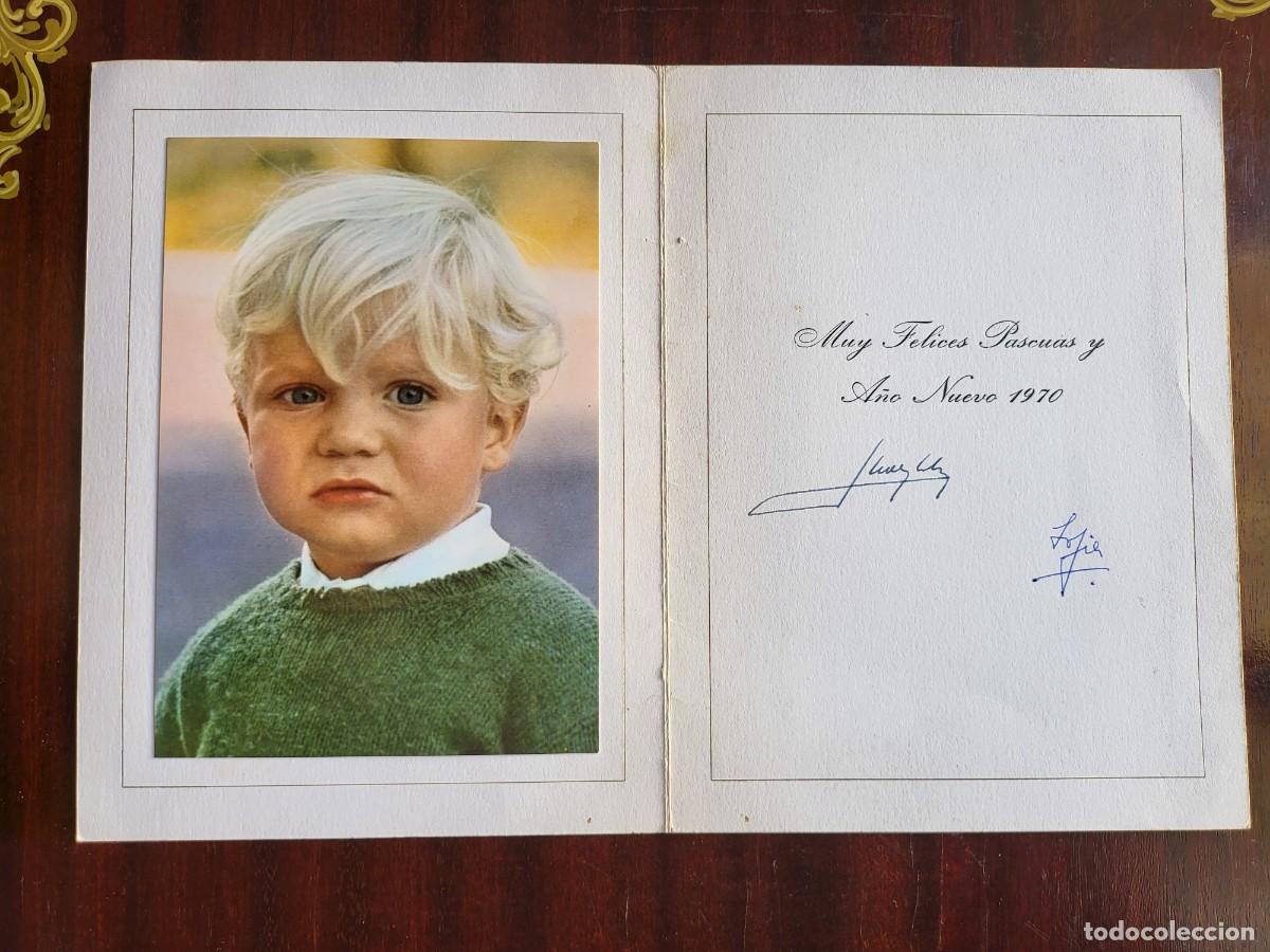 Fotografia antica: Rey Felipe VI felicitaci&oacute;n Navide&ntilde;a a&ntilde;o 1970...