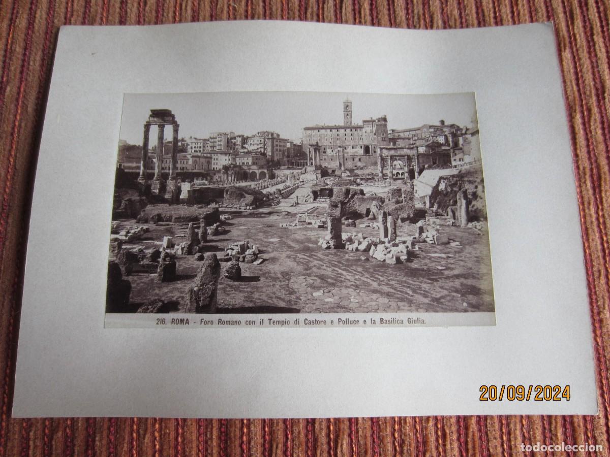 Antique Photography: 1884-6 FOTOGRAF&Iacute;AS ROMA.ITALIA.ARCO CONSTANTINO.FORO ROMANO.TERMA CARACALLA.CAPILLA SIXTINA.MIGUEL A