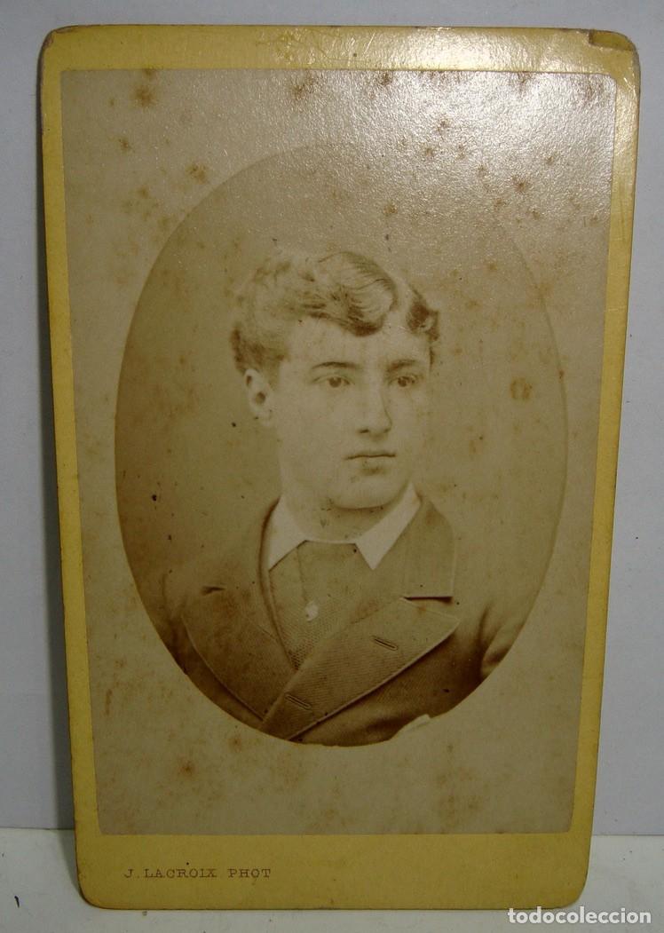 Antique Photography: Antigua fotograf&iacute;a de alb&uacute;mina. 1877. Fot&oacute;grafo J. LACROIX - GENEVE