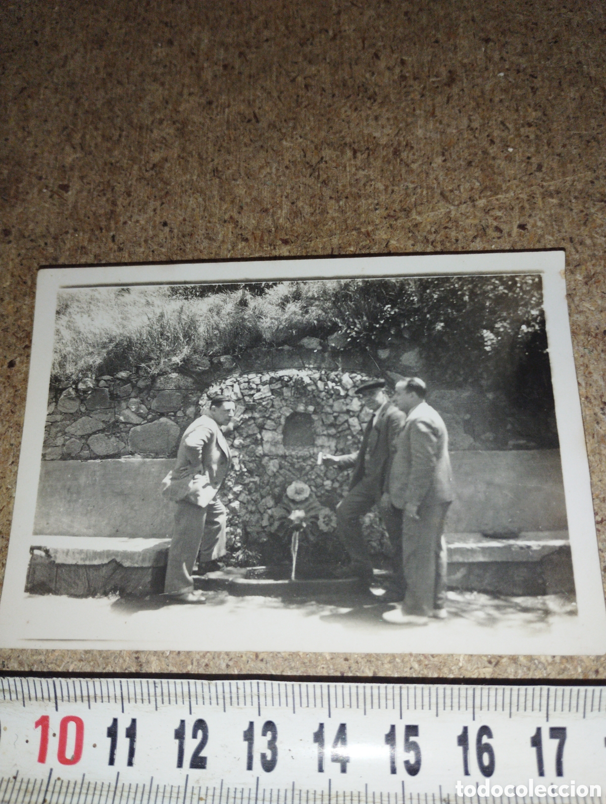 Fotografia antica: Fotograf&iacute;a de la fuente de Viladrau a&ntilde;o 1931