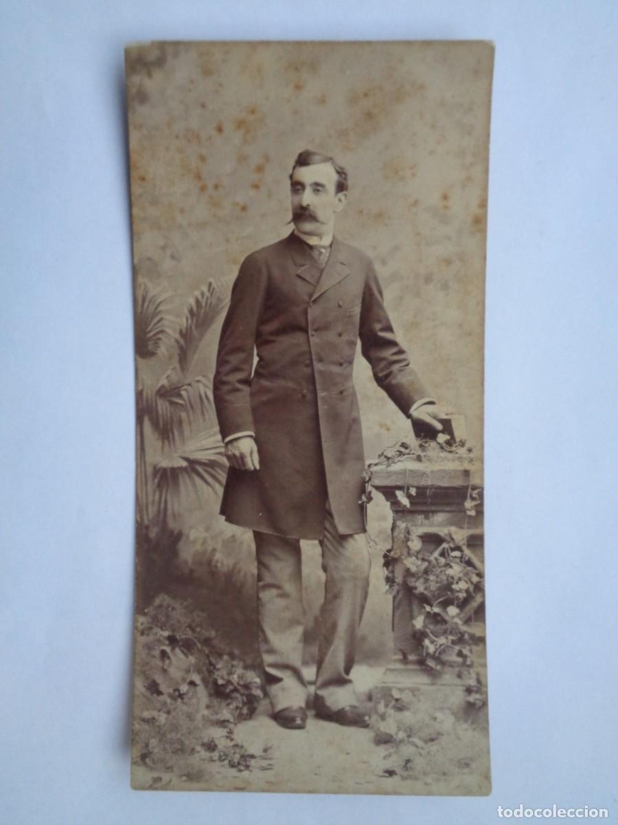 Fotografia antica: BONITA FOTO DE ESTUDIO DE SE&Ntilde;OR ELEGANTE, SIGLO XIX . ... 9,5 X 19,5 CM
