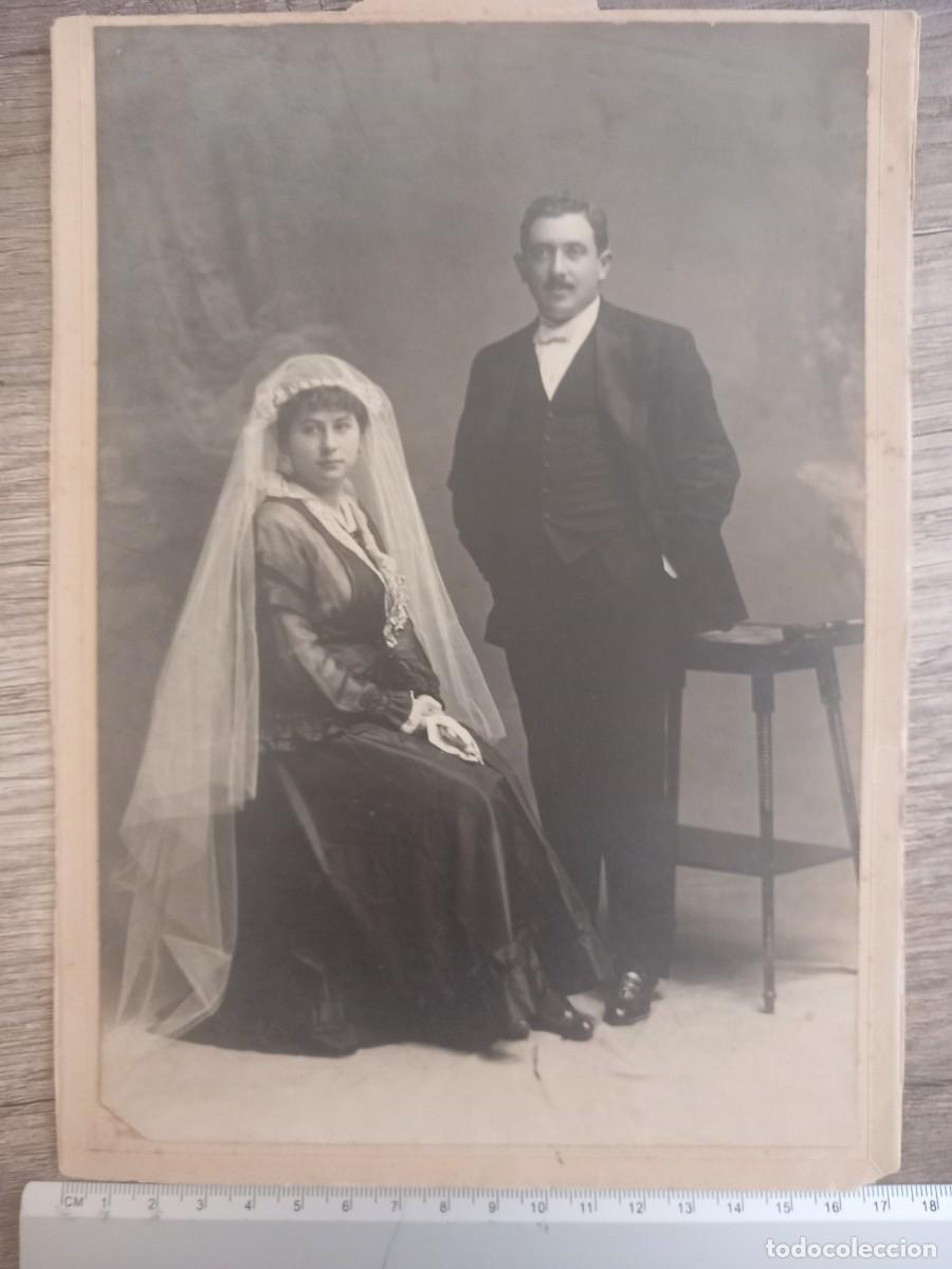 Antique Photography: Gran formato sobre Cart&oacute;n. Boda, Leer descripci&oacute;n.