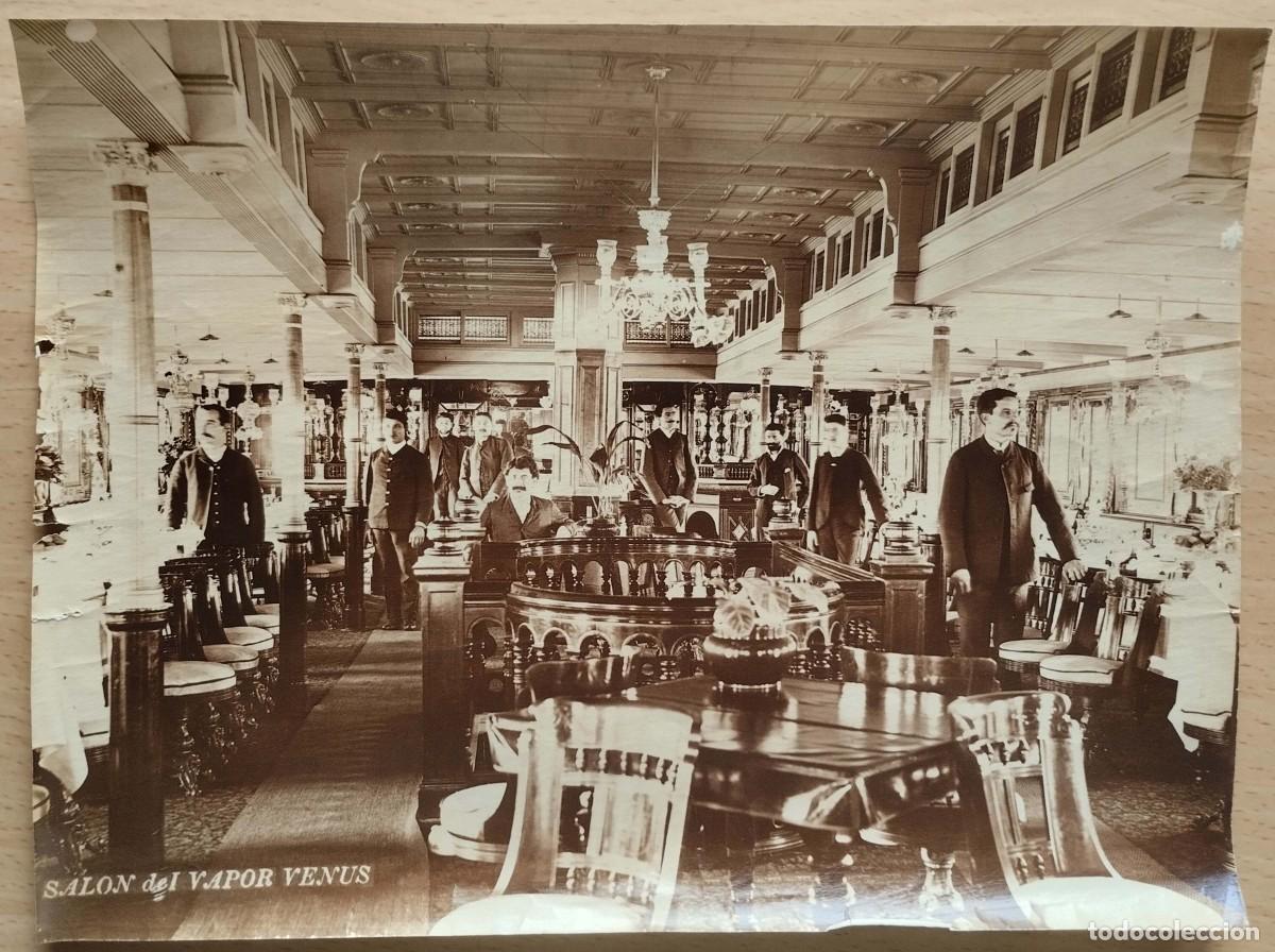 Fotografia antica: Foto Alb&uacute;mina Sal&oacute;n Del Vapor Venus Ca. 1890