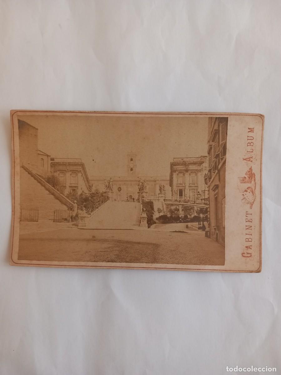 Antique Photography: ALBUMINA, PIAZZA DEL CAPIDOGLIO. ROMA ROME, ITALIA. GABINET &Aacute;LBUM.