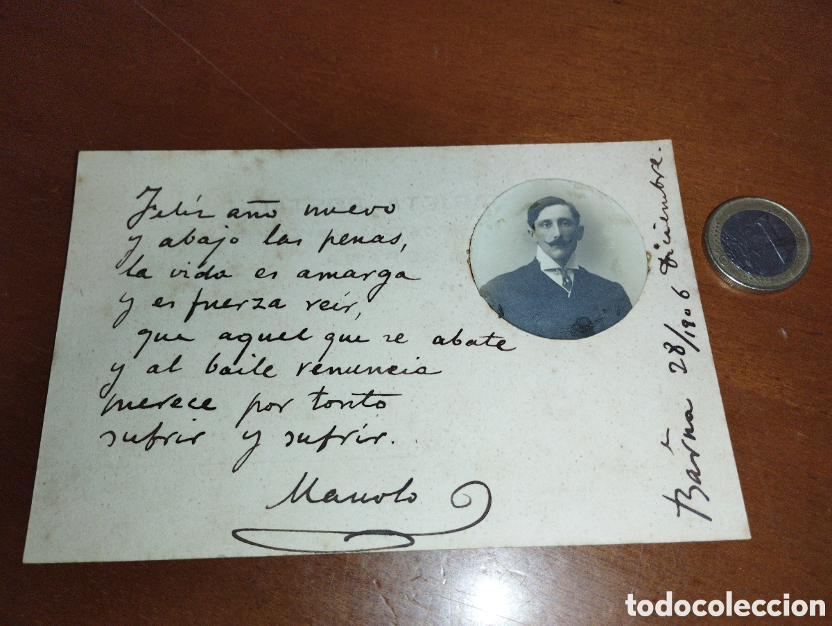 Fotografia antica: Tarjeta postal con fotograf&iacute;a 1906