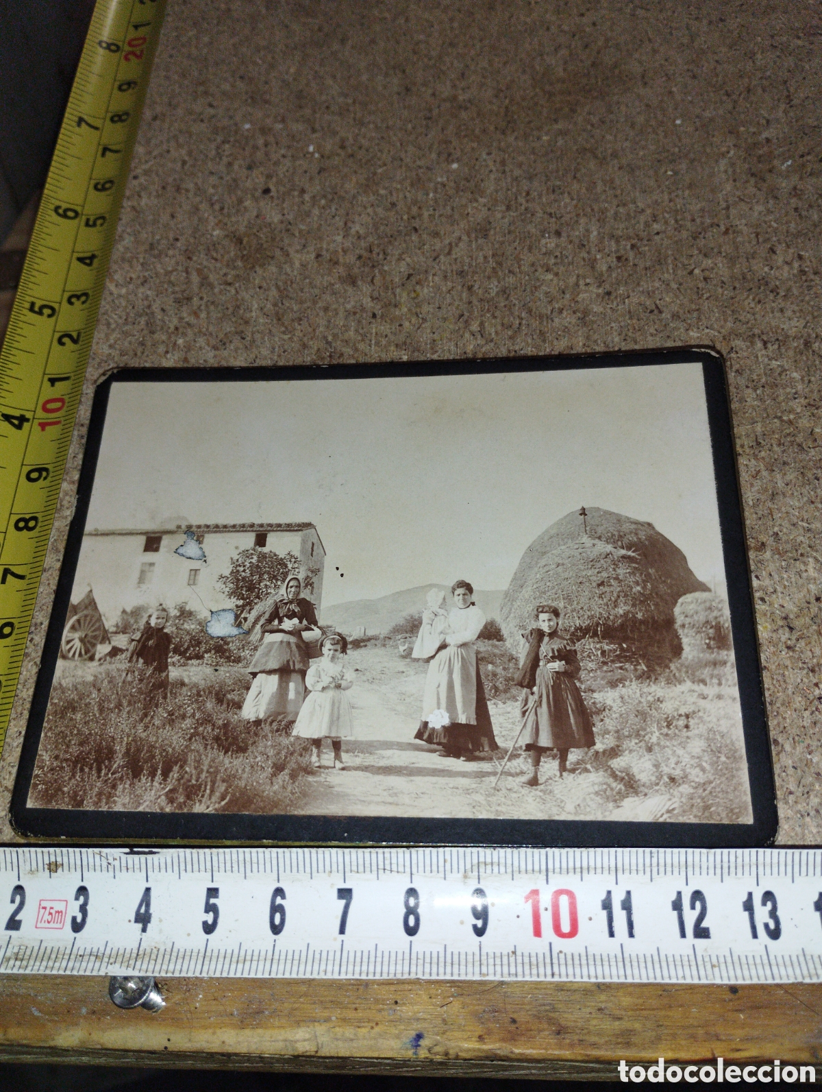 Fotografia antica: Antigua fotograf&iacute;a mujeres en el campo en &eacute;poca de la cosecha de los a&ntilde;os 20