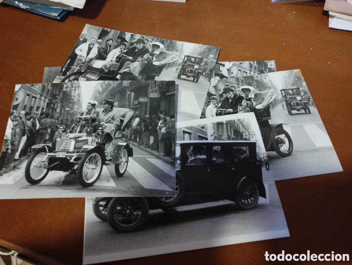 Fotografia antica: Lote de 6 fotograf&iacute;as de coches antiguos