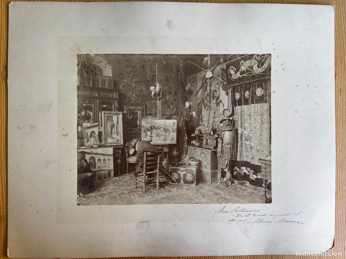 Antique Photography: Fotograf&iacute;a de Adolphe Giraudon al pintor Harry Humphrey Moore que dedica a mano