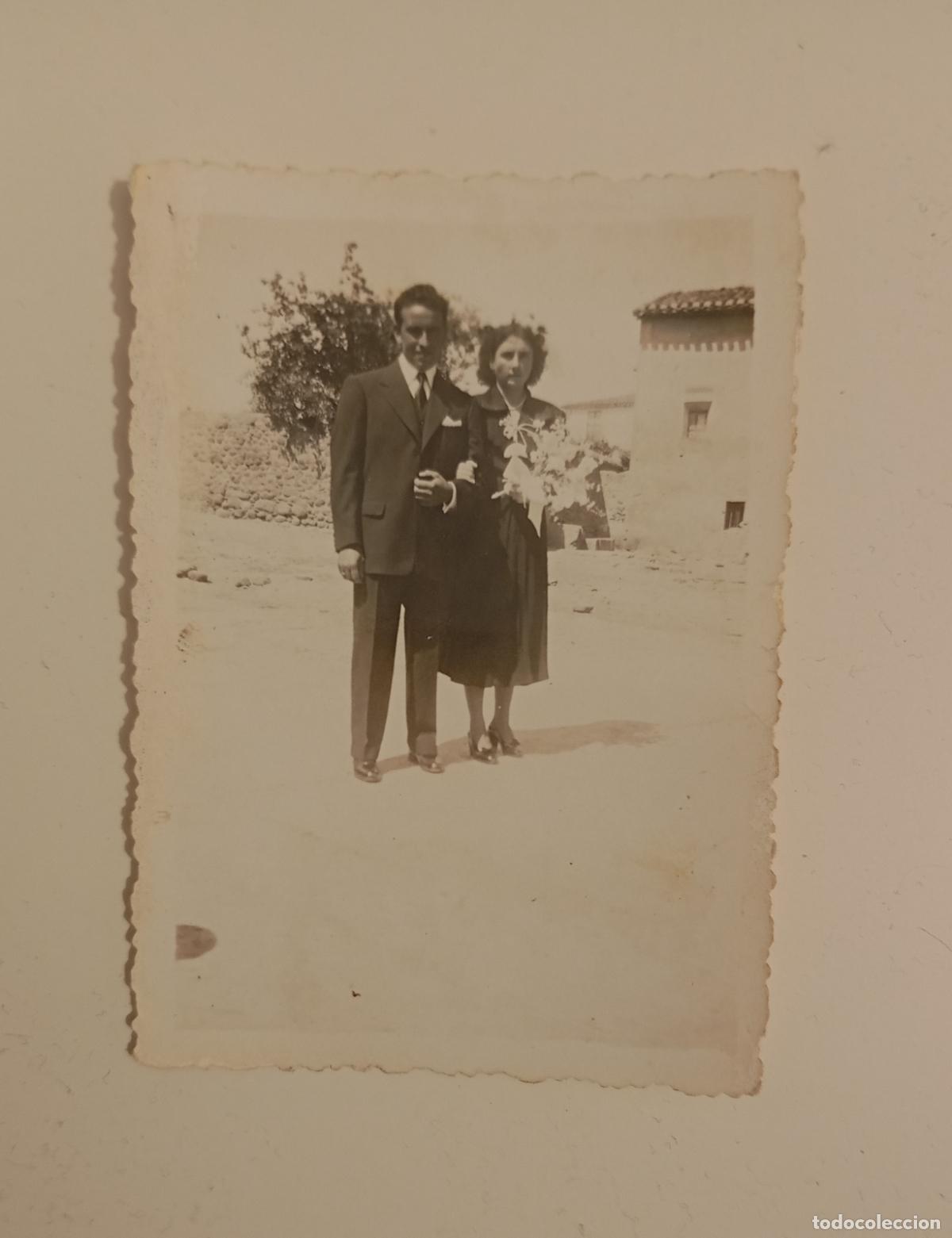 Fotografia antica: ANTIGUA FOTOGRAF&Iacute;A PAREJA DE BODA EN UN PUEBLO. TDKP21K