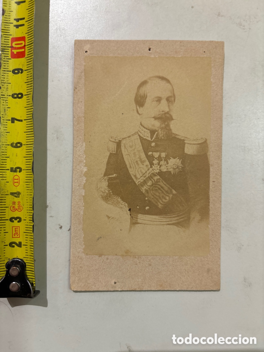 Fotografia antiga: FOTO ALBUMINA. NAPOLEON III, EMPERADOR DE FRANCIA. FOT&Oacute;GRAFO?.