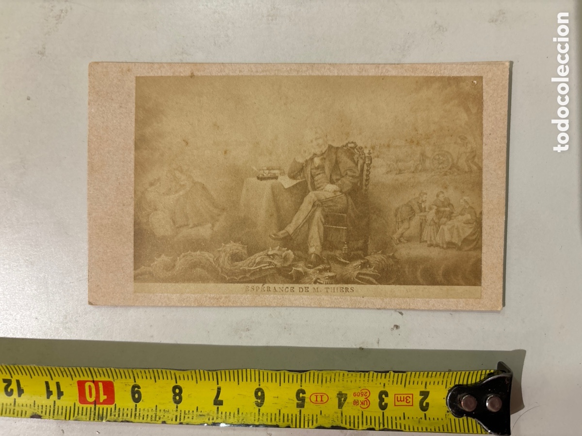 Fotografia antiga: FOTO ALBUMINA. M. LOUIS-ADOLPHE TIERS. PRESIDENTE DE LA REPUB. FRANCESA, 1863-1880. FOT&Oacute;GRAFO?.