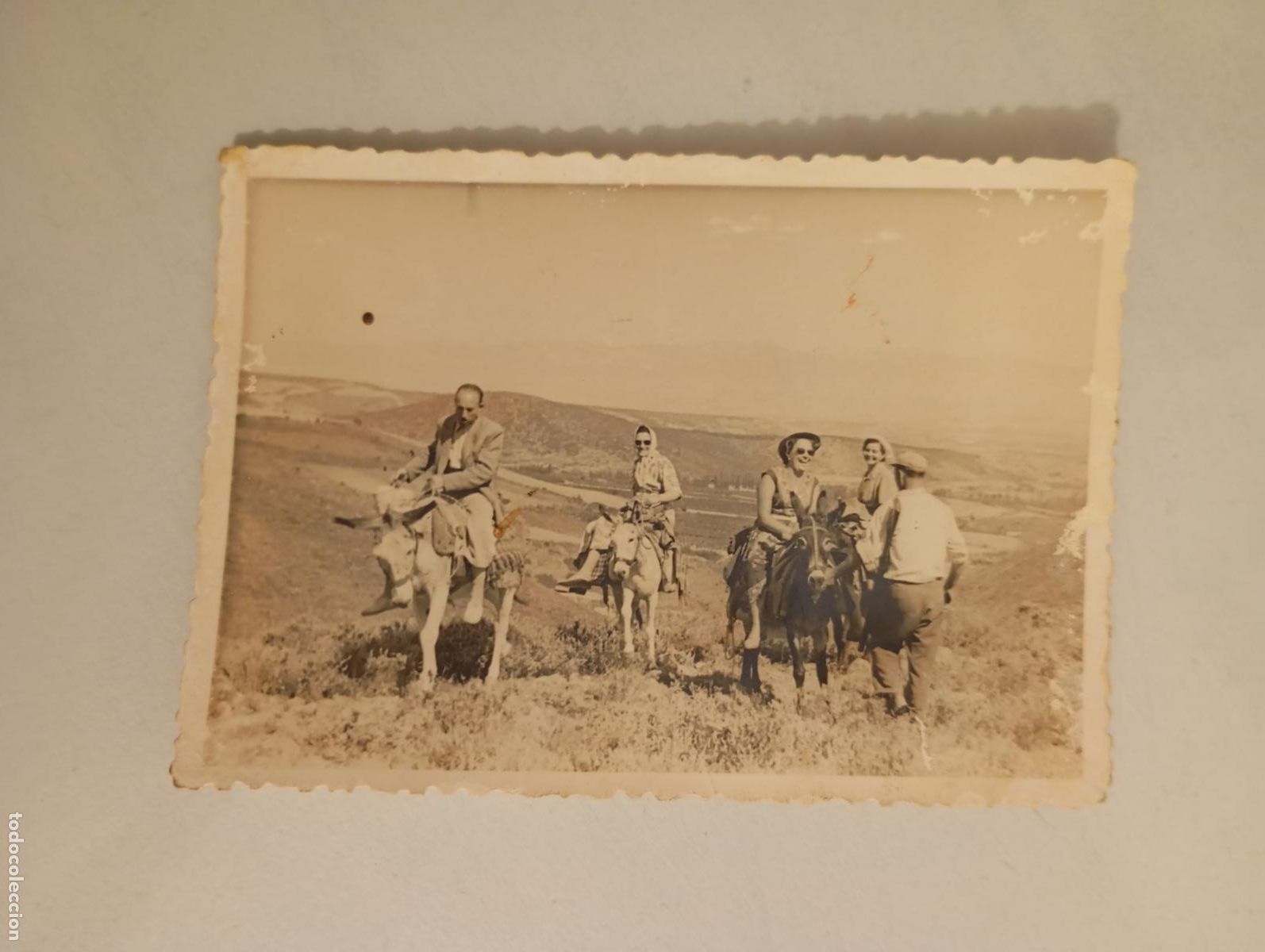 Fotografia antiga: ANTIGUA FOTOGRAF&Iacute;A PASEO EN BURRO. TDKP21M