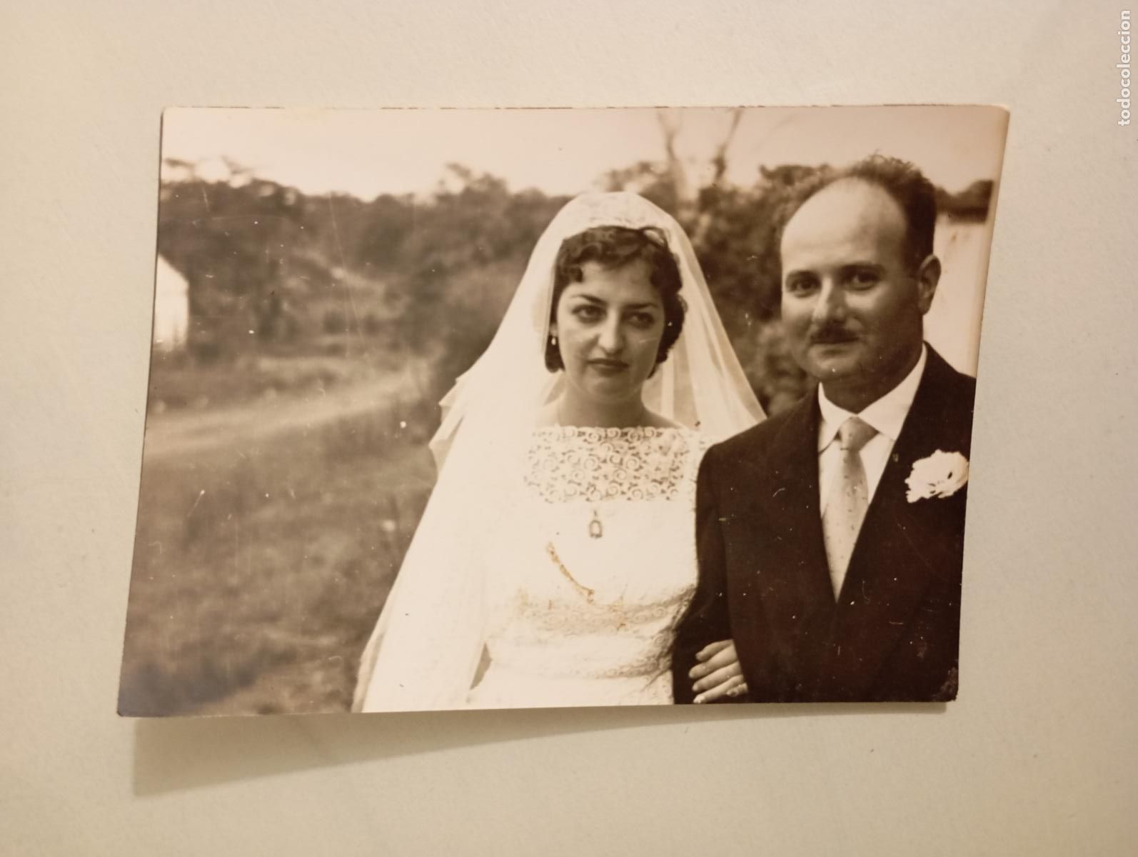 Fotografia antiga: ANTIGUA FOTOGRAF&Iacute;A MUJER Y HOMBRE PARAJA DE BODA. . TDKP21M