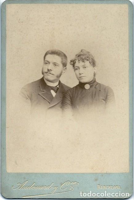 Antique Photography: 7336D - AUDOUARD Y CIA - RAMBLA DEL CENTRO 17, 1&ordm; - ANTIGUO RETRATO DE 16,5X11 CM- ALBUMINA?