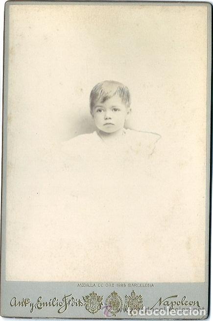 Antique Photography: 7339D - ANTIGUA FOTO NAPOLE&Oacute;N - ANT Y EMILIO F DITS NAPOLEON PROS FOTOGRAFOS DE SS MM Y AA REALES
