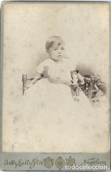 Antique Photography: 7340D - ANTIGUA FOTO NAPOLE&Oacute;N - ANT Y EMILIO F DITS NAPOLEON PROS FOTOGRAFOS DE SS MM Y AA REALES