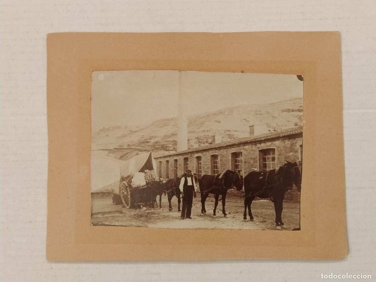 Fotografia antica: CARROZA CON CABALLOS - FOTOGRAFIA ALBUMINA ANTIGUA - VER FOTOS - (K-13.634)