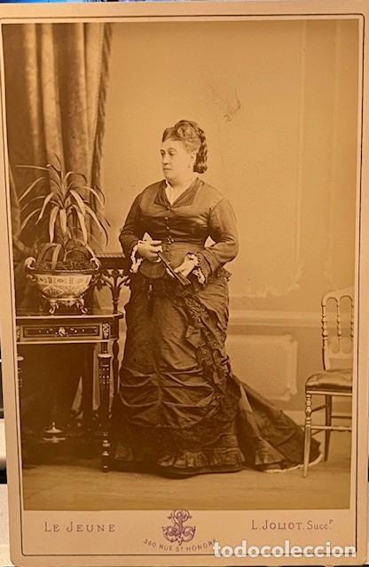 Fotografia antica: ANTIGUA FOTOGRAFIA DE DAMA, SE&Ntilde;ORA JOVEN DEL FOTOGRAFO LE JEUNE L. JOLIOT PARIS