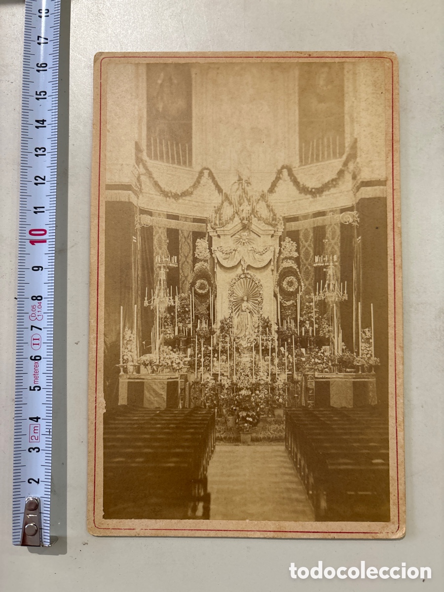 Antique Photography: FOTO ALBUMINA. PRECIOSO ALTAR MAYOR DE LA INMACULADA. MUNICIPIO?. FOT&Oacute;GRAFO?.