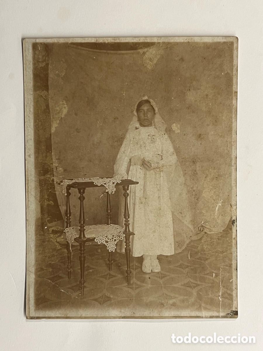 Antique Photography: NI&Ntilde;A EN SU PRIMERA COMUNI&Oacute;N.. Vieja Albumina &hellip; fotografia (fin Siglo XIX)