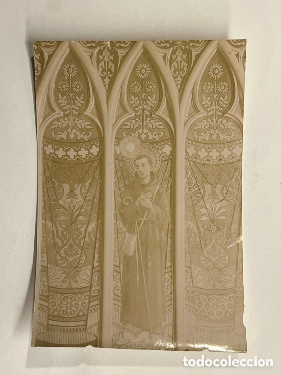 Fotograf&iacute;a antigua: SAN AGUSTIN. Altar Neogotico.. Antigua fotograf&iacute;a Albumina (h.1890?) Med&iacute;das: 8 x 11,5 cm
