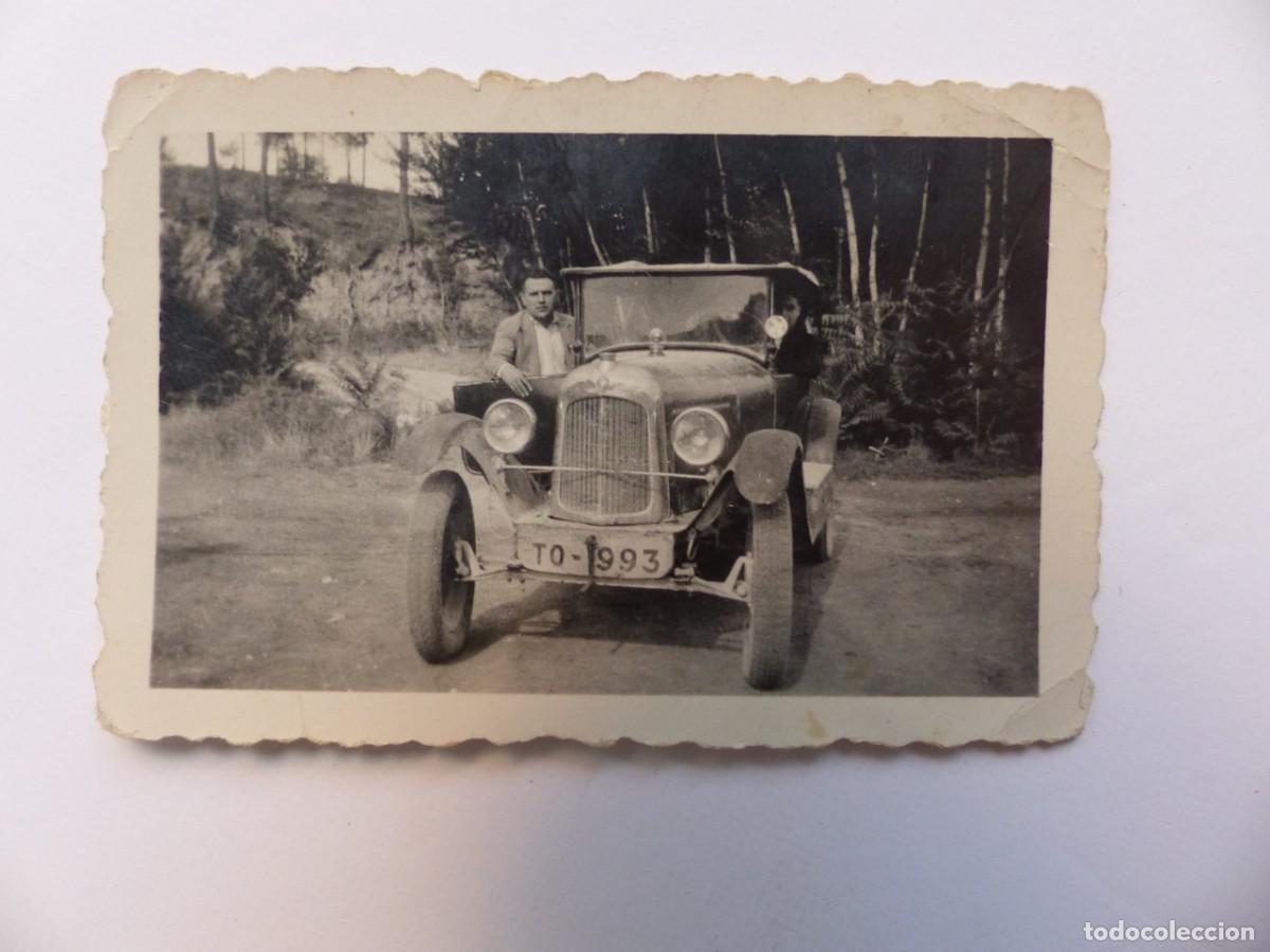 Fotografia antica: COCHE ANTIGUO CON MATRICULA DE TOLEDO - ANTIGUA FOTOGRAFIA