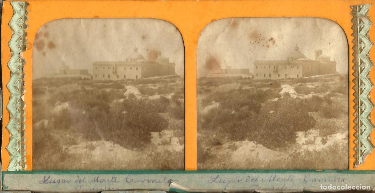 Fotografia antica: MONTE CARMELO JERUSALEN ALBUMINA FOTOGRAFIA ESTEREOSCOPICA U90