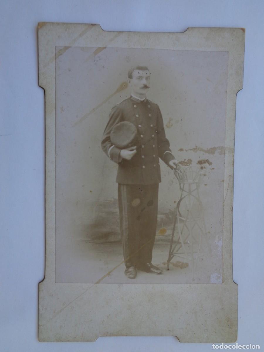 Fotograf&iacute;a antigua: FOTO DE ESTUDIO DE MILITAR DE LA ARMADA O INFANTERIA DE MARINA , SIGLO XIX