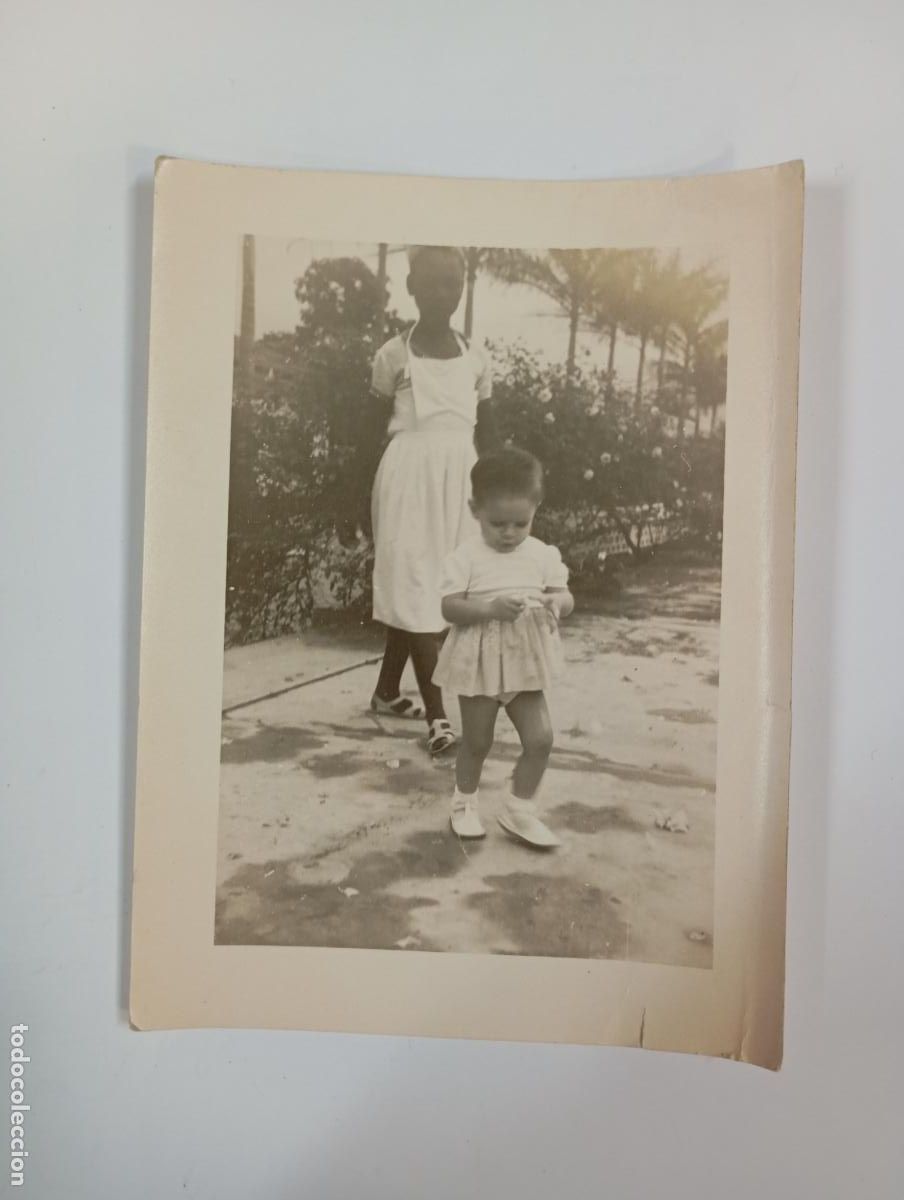 Fotografia antica: ANTIGUA FOTOGRAF&Iacute;A NILO BLANCO Y NI&Ntilde;A NEGRA. TDKP21N
