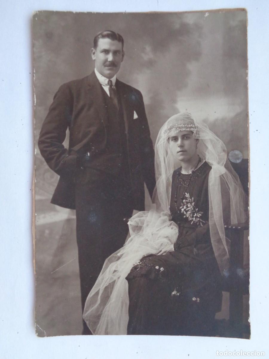 Antique Photography: PRECIOSA FOTO DE ESTUDIO DE BODA DE PRINCIPIOS DE SIGLO