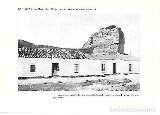 Fotografia antiga: FOTOTIPIA DE SANLUCAR LA MAYOR. MURALLAS ANTIGUAS (SEVILLA). FOTOTIPIA-0016
