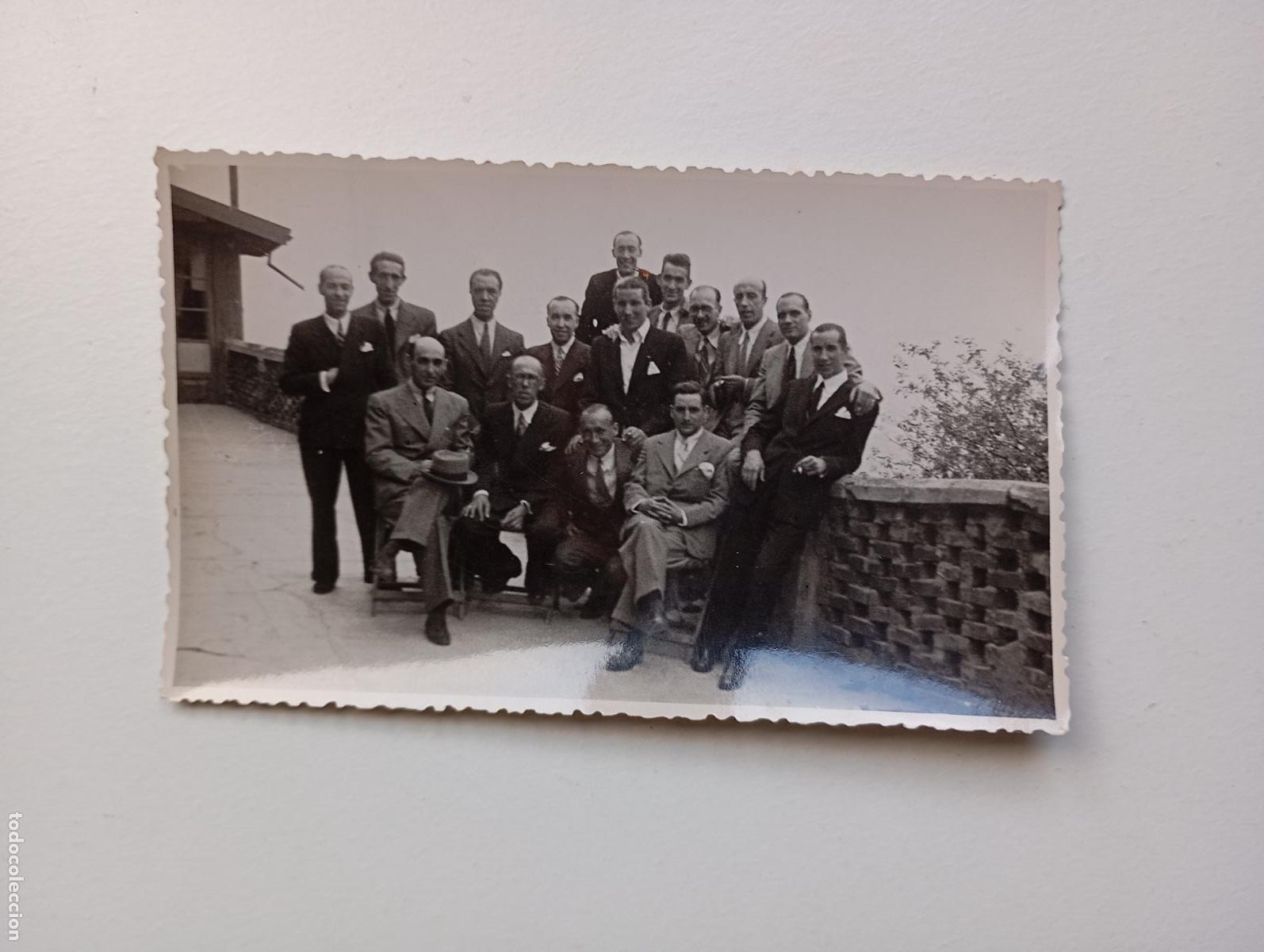 Fotografia antiga: ANTIGUA FOTOGRAF&Iacute;A HOMBRES POSANDO DE BODA. TDKP21S