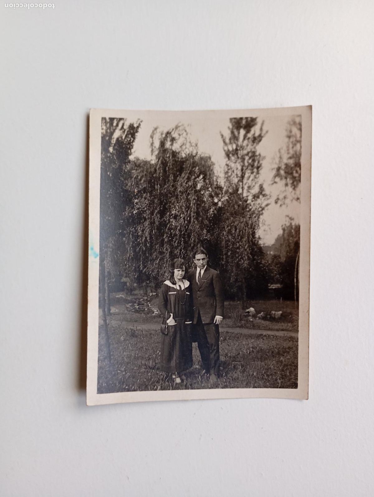 Fotografia antiga: ANTIGUA FOTOGRAF&Iacute;A MUJER Y HOMBRE DE BODA POSANDO. TDKP21S