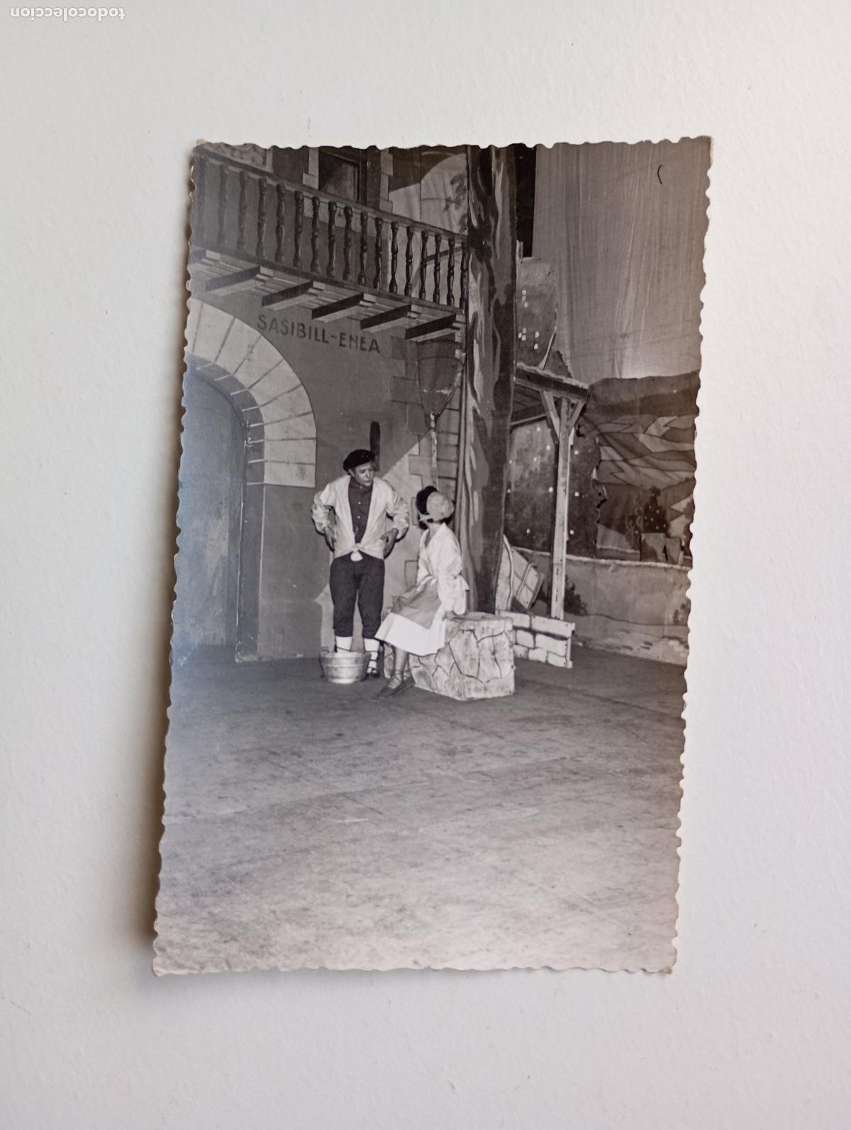 Fotografia antiga: ANTIGUA FOTOGRAF&Iacute;A ESTAMPA VASCA. FOTO ELMA BARACALDO AL DORSO. TDKP21S